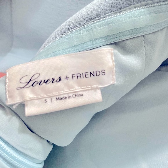 Lover + Friends Baby Blue Danica Off The Shoulder Sweetheart Gown Formal Dress - Picture 3 of 5